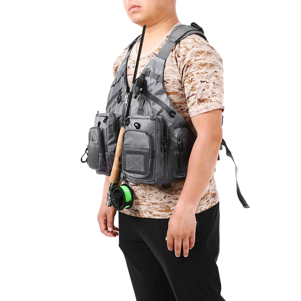 Outdoor Padded Fishing Life Safety Jacket Swimming Sailing Waistcoat Floatation Device L627924