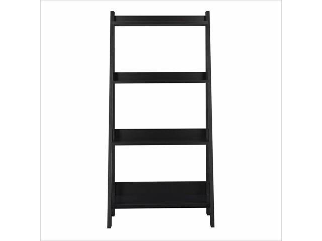 Classic Black Ladder Bookcase T97044