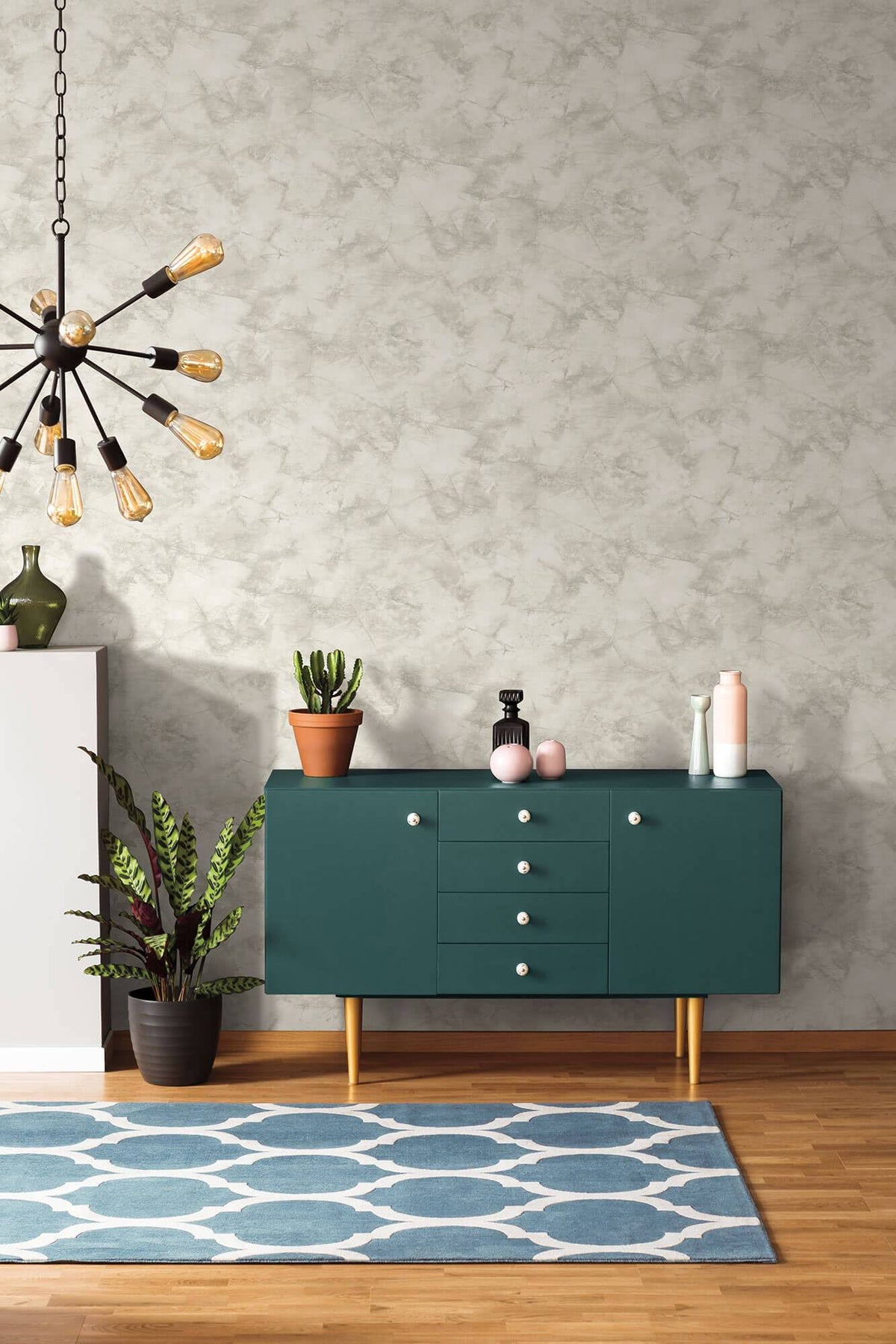 White Pressed Petioles Wallpaper Y8174