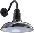 Gooseneck Barn Light with Steel Dome (11 Gooseneck, Green) Q839495