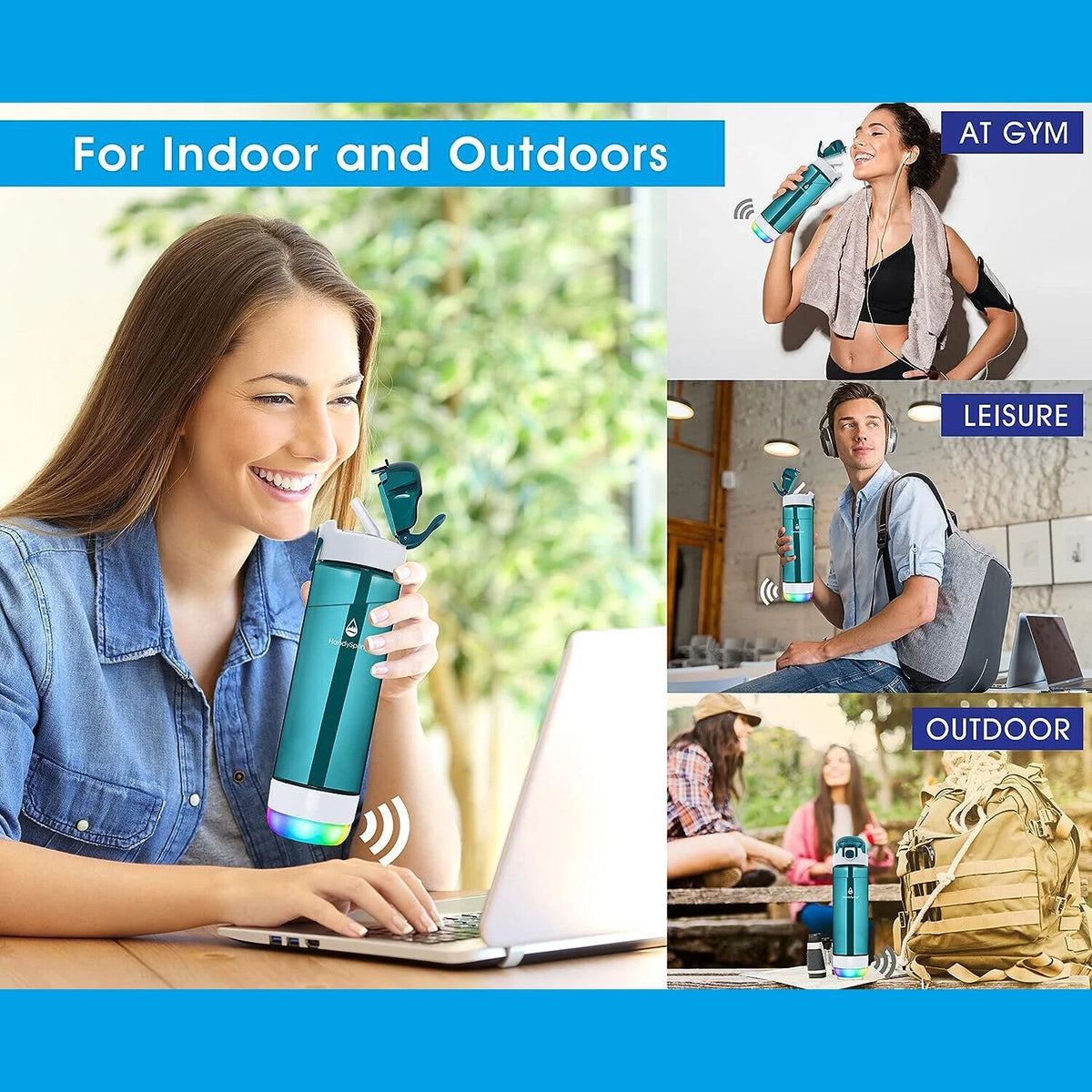 26 oz Smart Water Bottle with Straw H556