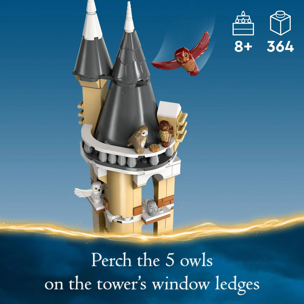 LEGO Harry Potter Hogwarts Castle Owlery Toy Playset with 3 Characters I87556