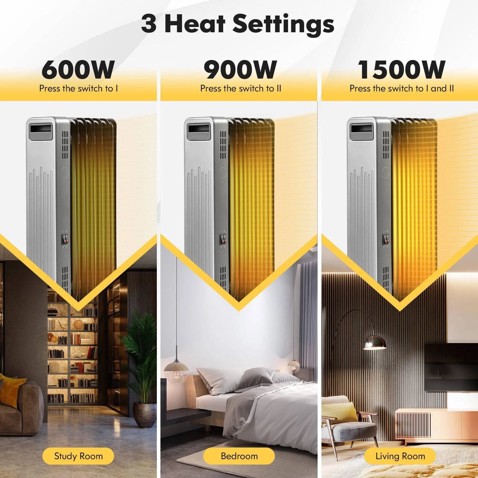 Portable Oil-Filled Radiator Heater M76365
