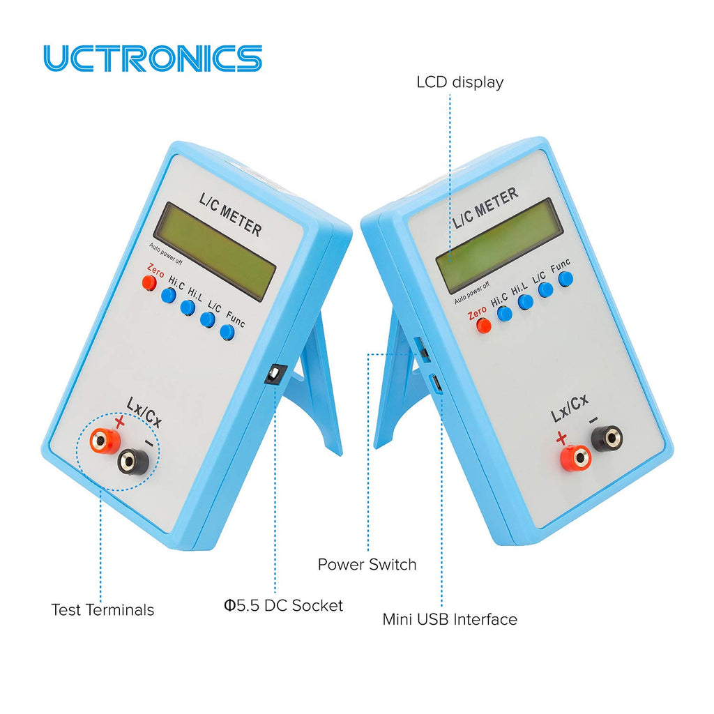 Handheld LC Inductor Capacitor Tester Meter Kit T64972