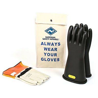 Class 2 Rubber Insulating Voltage Glove Kit, Size 11 W837264