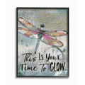 Blue Lights Inspirational Dragonfly Black Framed 24 x 30 T6370
