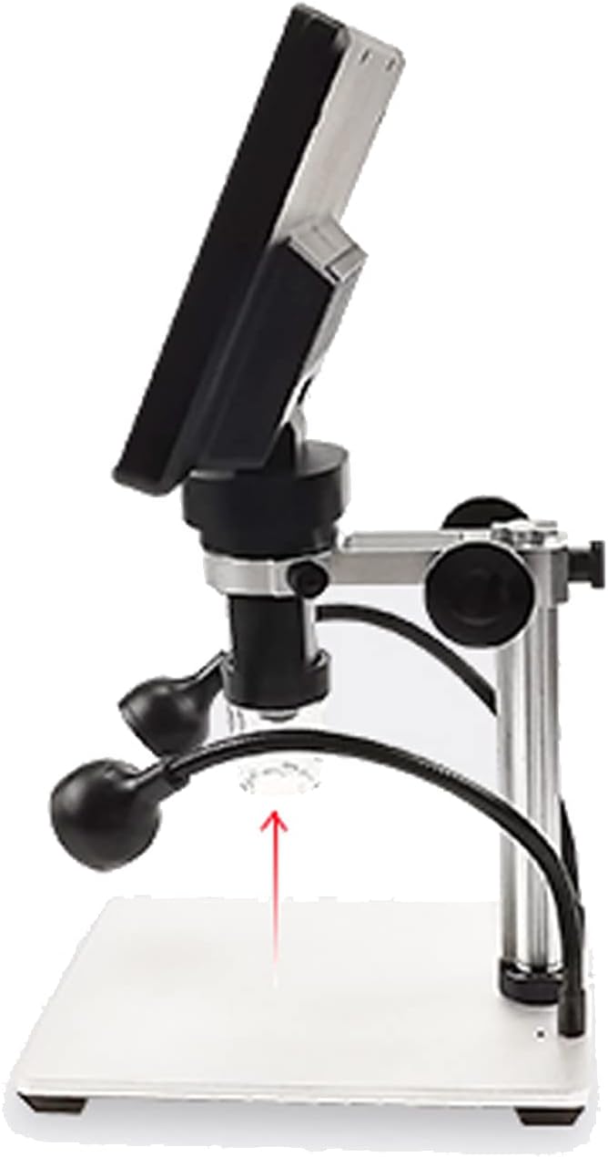 7 Digital Microscope 12MP 1080P Video with Metal Stand 2 LED Fill Lights 32G SD Card O442