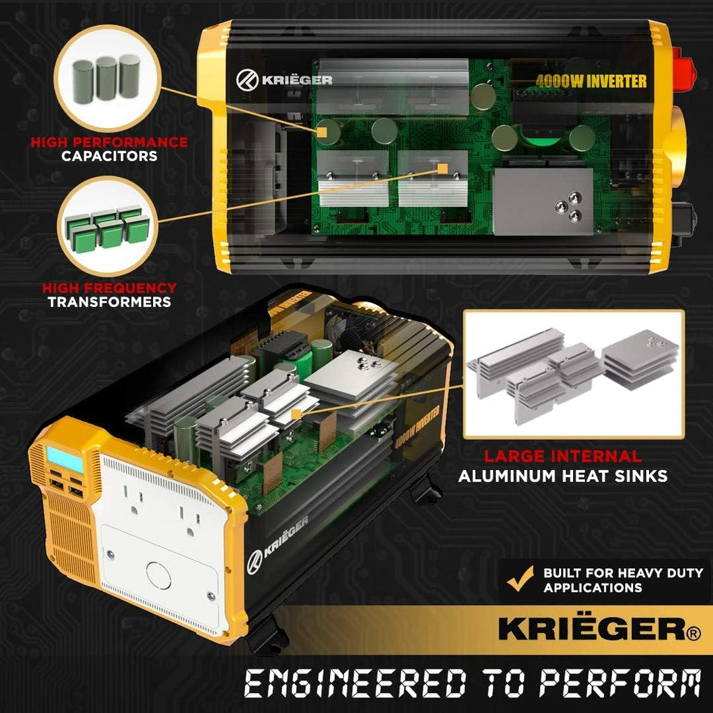 3000 Watts Power Inverter 12V to 110V Modified Sine Wave Dual AC Outlets H67642