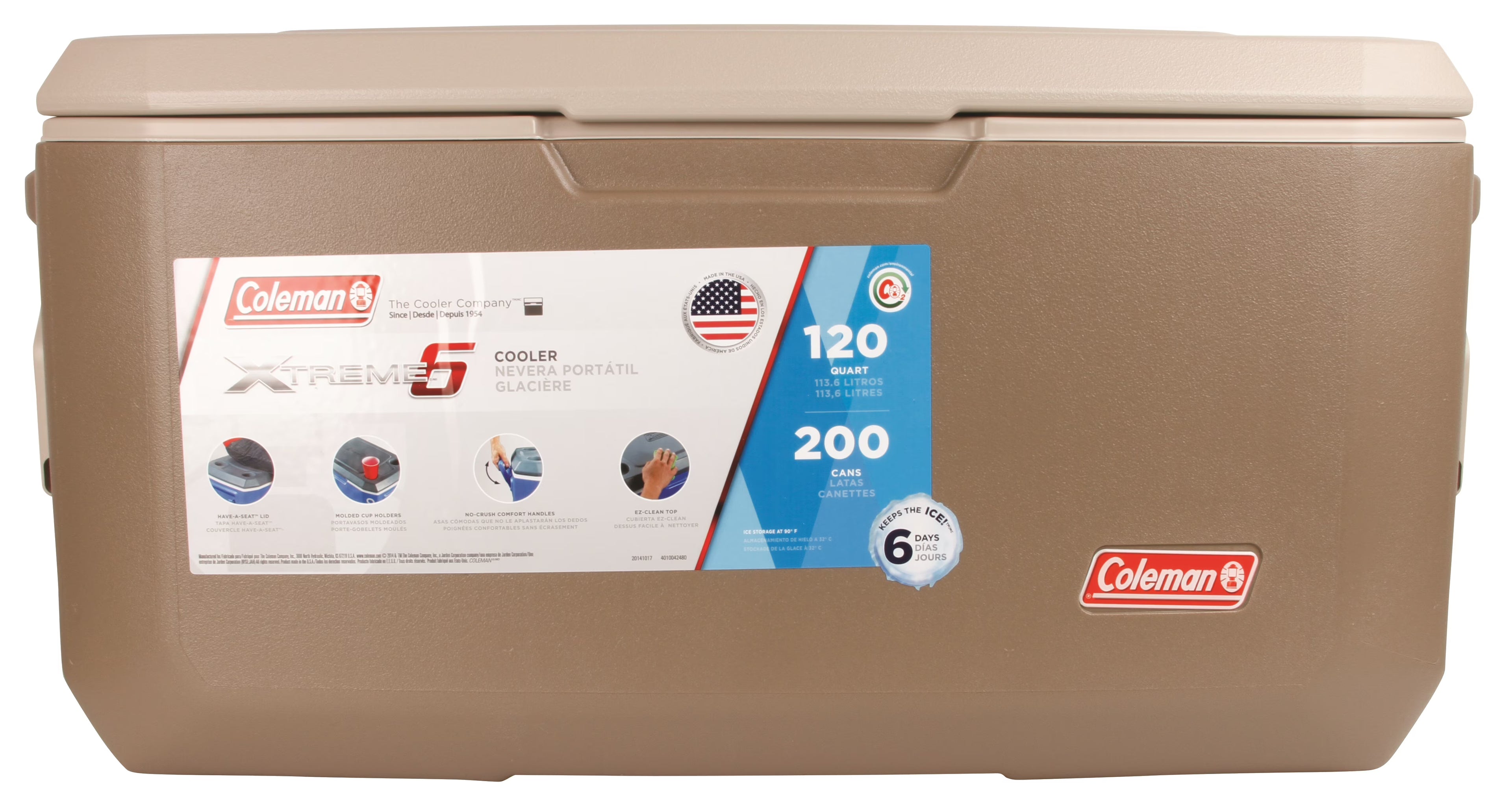 Brown 120 Qt Heavy Duty Cooler A769