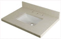White Quartz Vanity Top with Square Undermount Sink Y59315