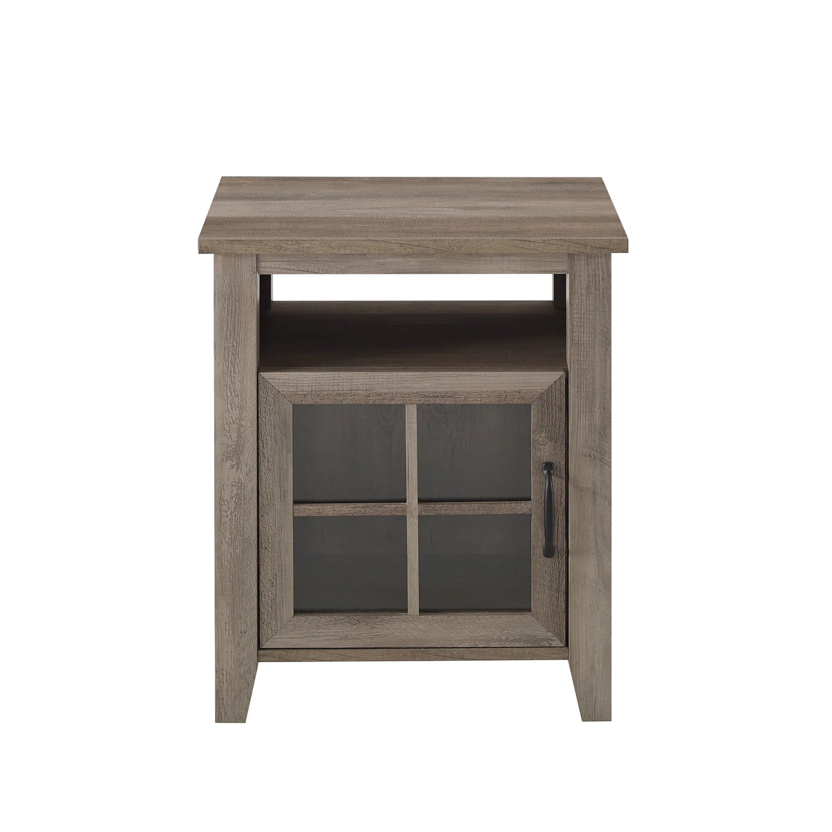 Grey Wash Glass Door Accent Table W22538