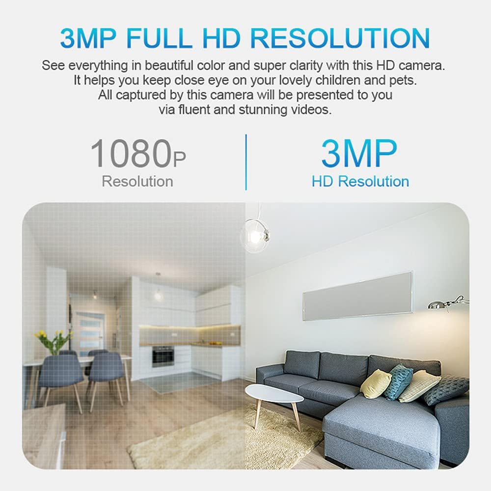 2K 3.0MP Wireless PTZ Security Camera with E27 Bulb Connector, Pack of 2 H325014
