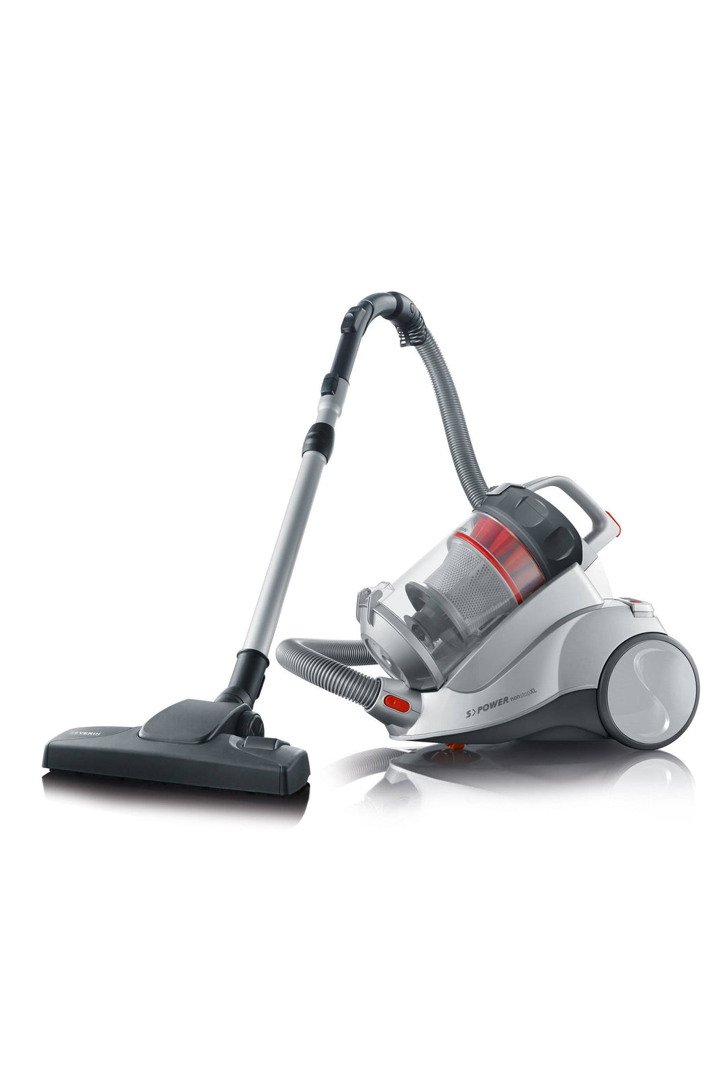 Bagless Canister Vacuum Cleaner, Corded, Polar Silver L853002