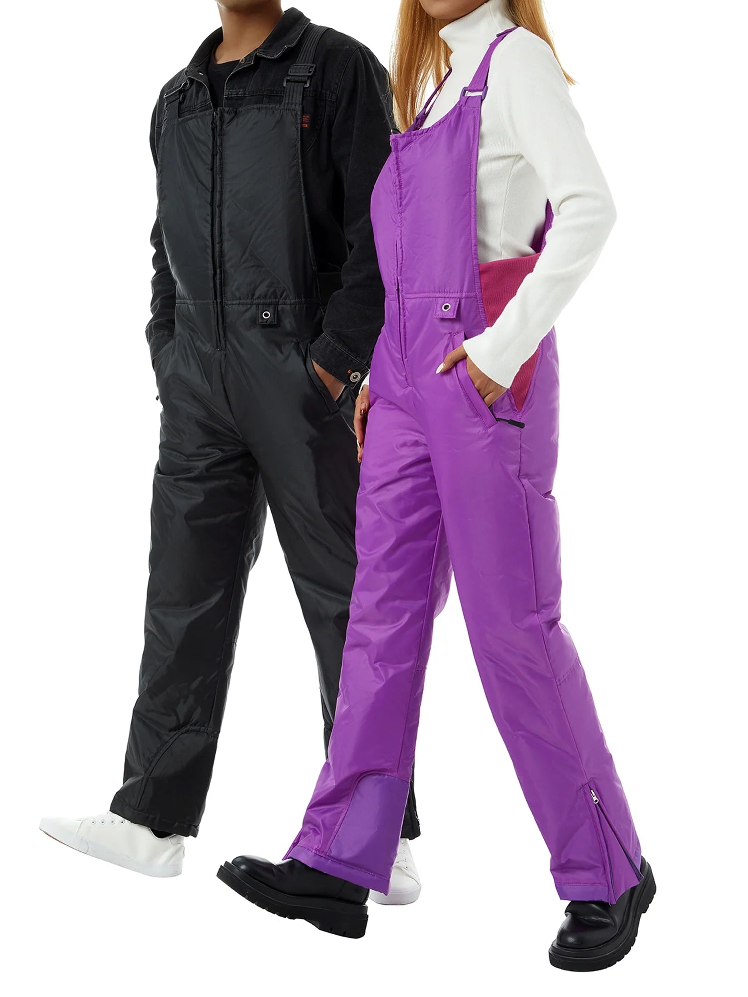Purple Insulated Water Resistant Ski Snow Bib Pants XL M17380