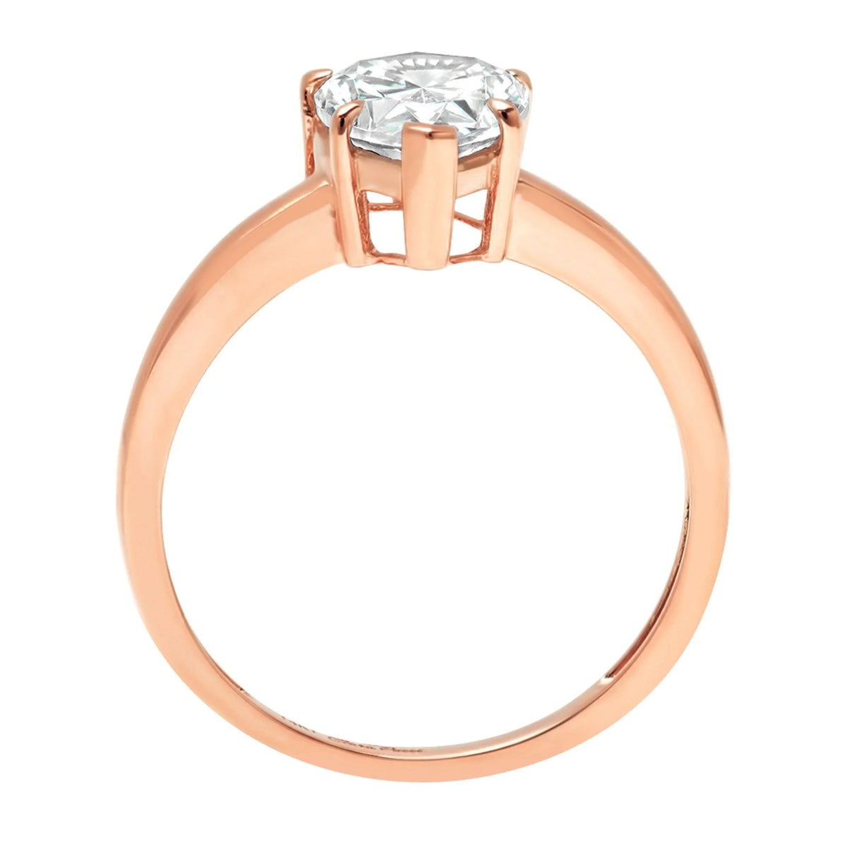 14K Rose Gold Solitaire Engagement Ring L3034