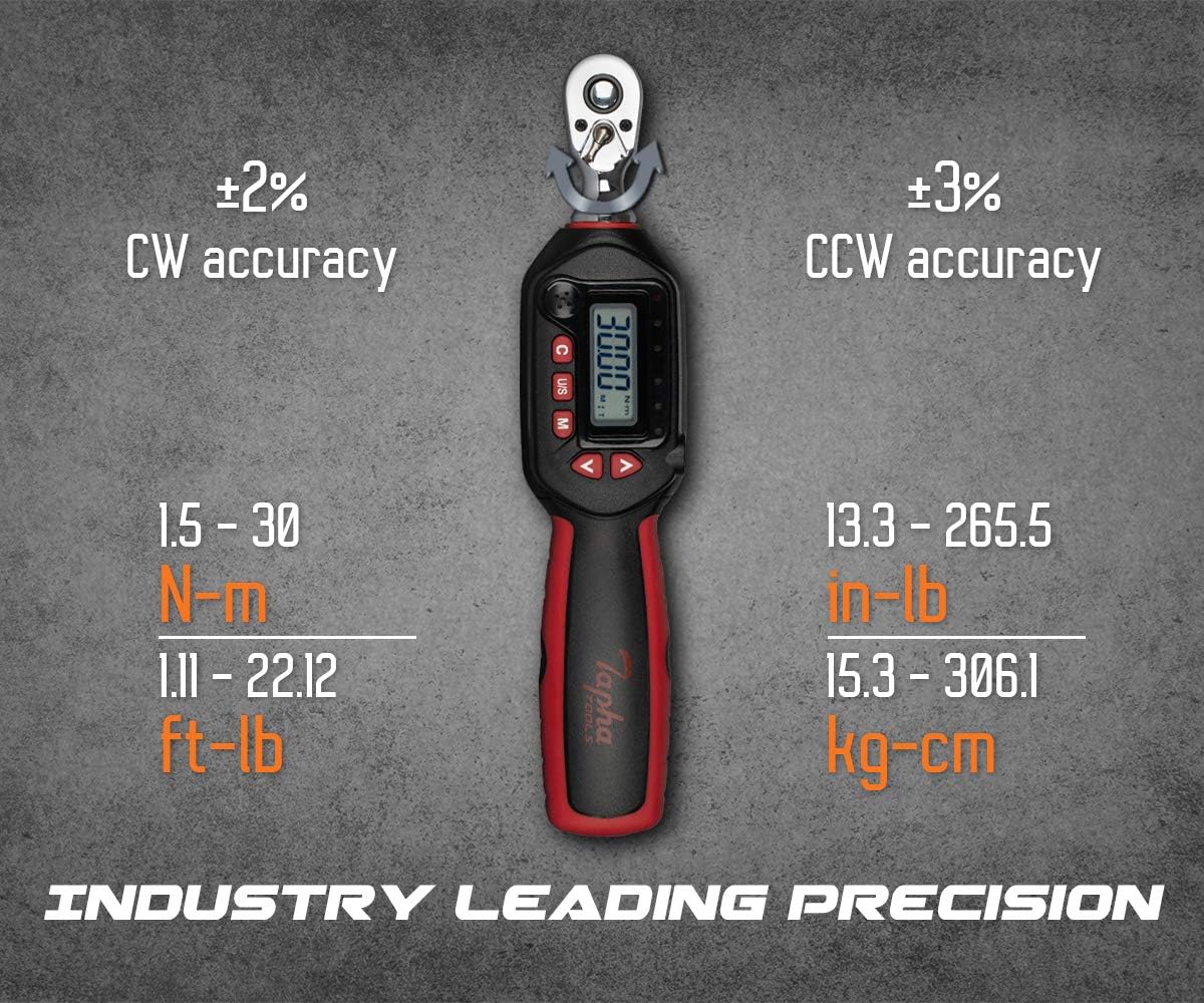 3/8 inch Digital Torque Wrench 1.11-22.12 ft-lbs J769