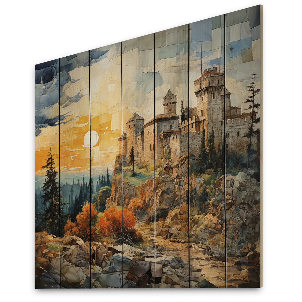 Natural Pine Wood Landscapes Print G628