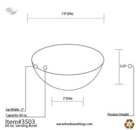 60 oz White Plastic Disposable Bowls H2091
