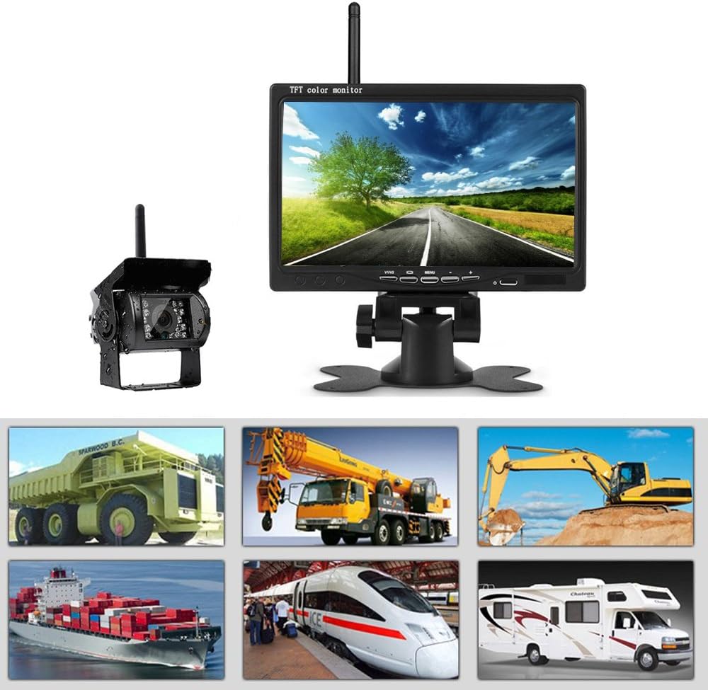 Waterproof Wireless Backup Camera and 7" HD LCD Monitor Kit, Pack of 2 B841
