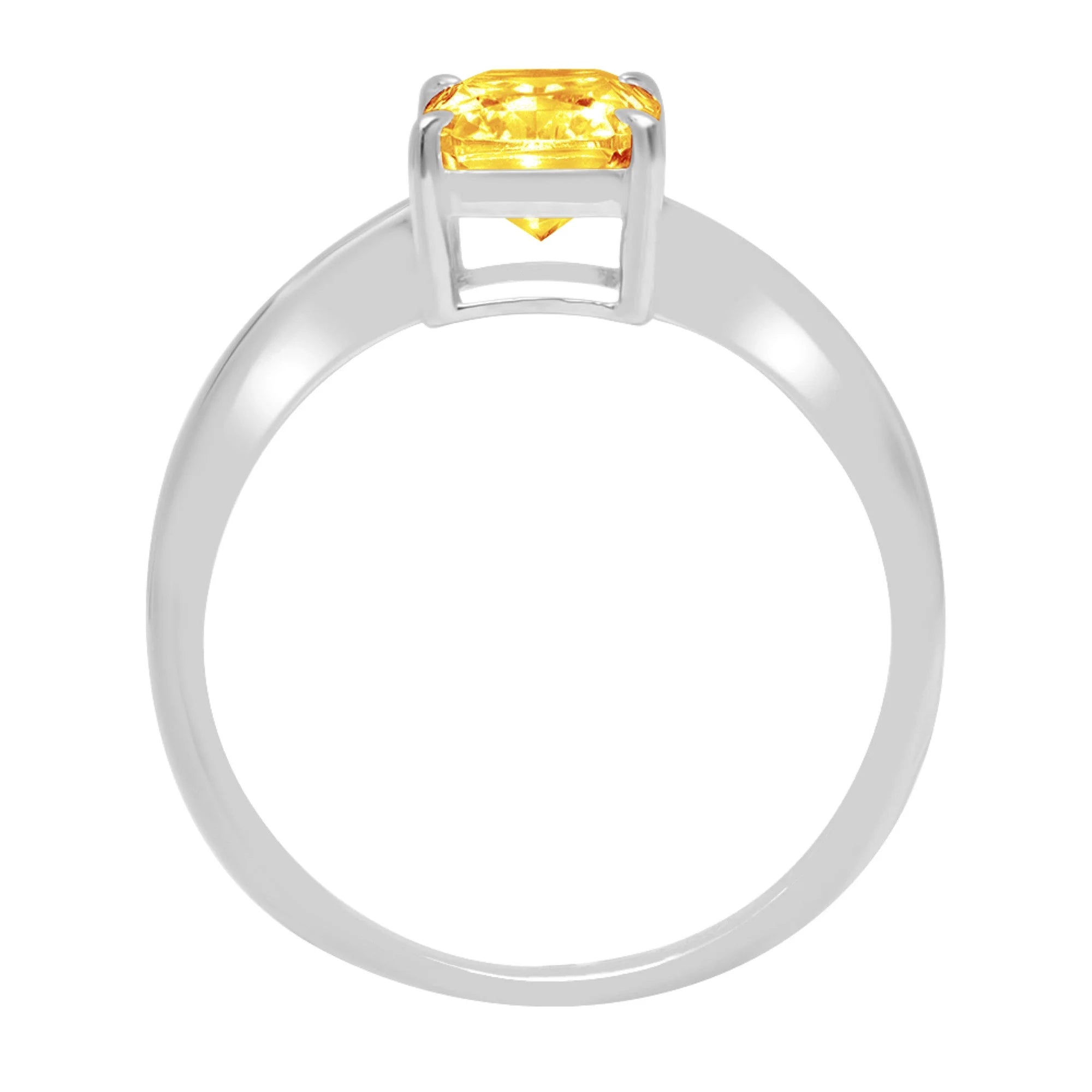 18K White Gold Solitaire Ring N411961