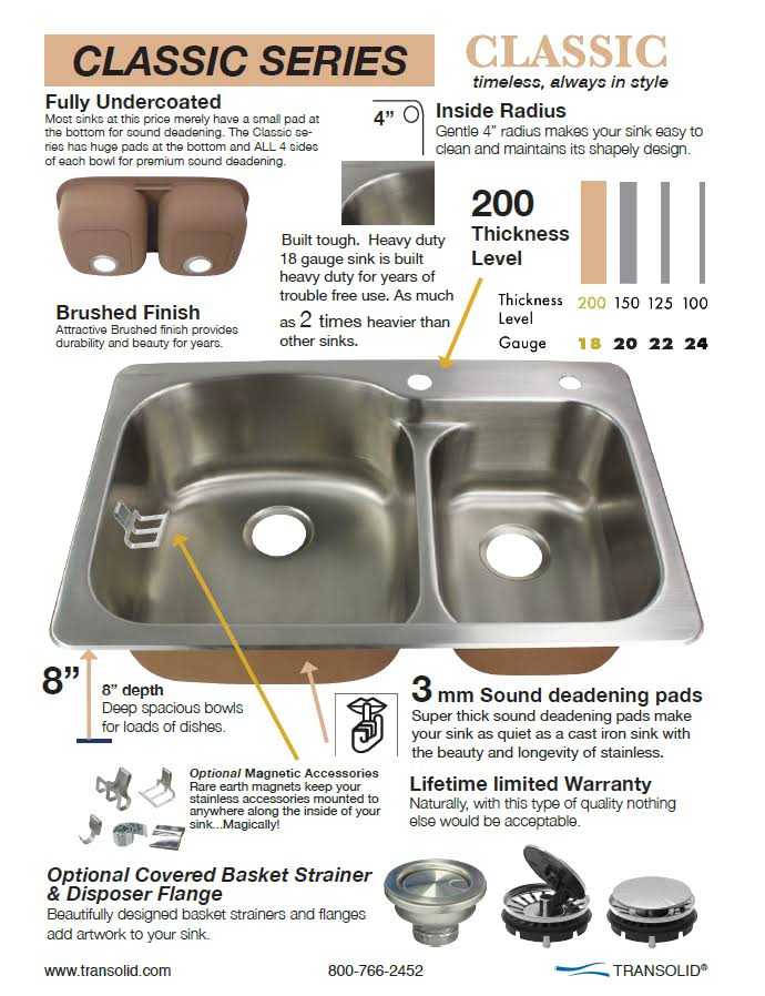 Stainless Steel Drop-in Kitchen Sink P74178