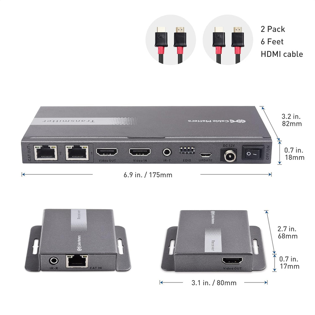 4K 1x2 HDMI Extender Splitter over Ethernet Extender Kit S32324