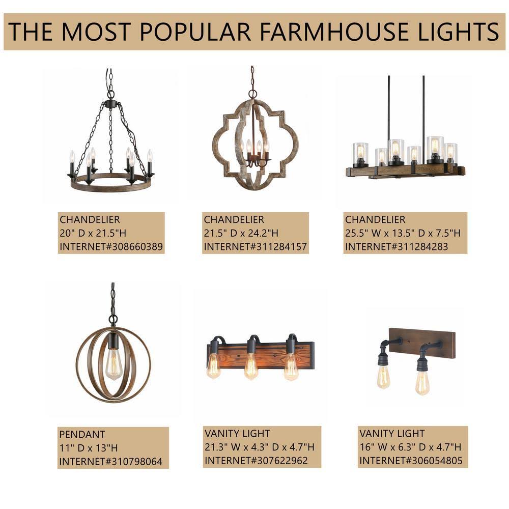Black Modern Rustic Semi Flush Mount Ceiling Light A9846