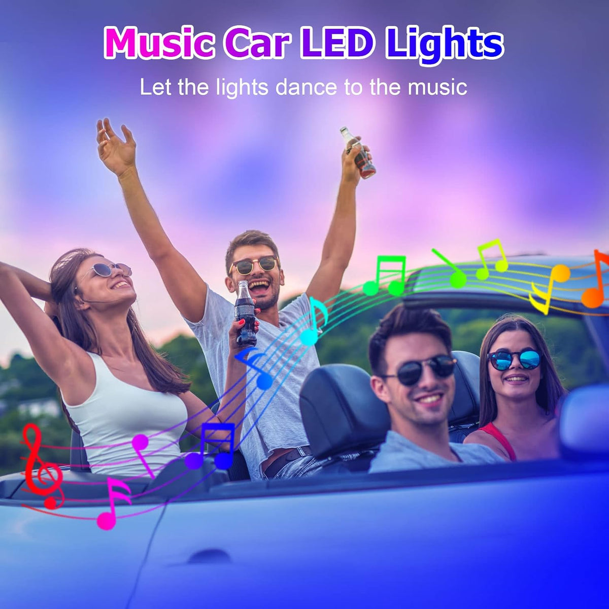 10 in 1 Car LED Strip Lights with APP Control B530271