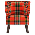 Red Plaid Kids Accent Chair Z2885