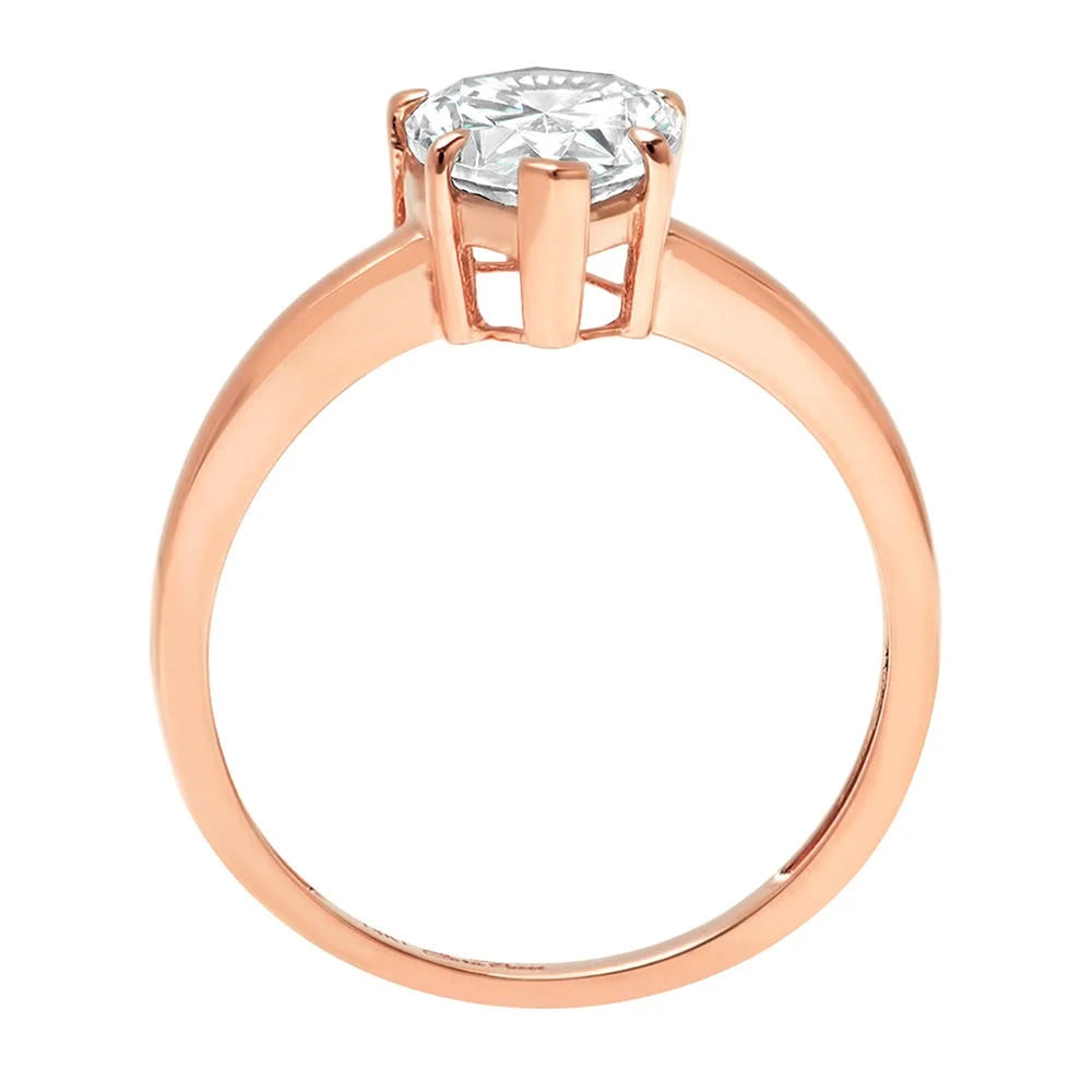 14K Rose Gold Solitaire Engagement Ring L3034