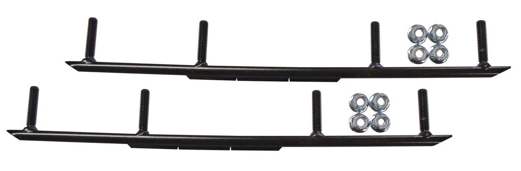 Blue XCS Snowmobile Skis with 4" Round Bars Complete Kit M12101