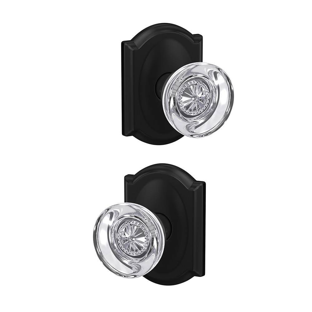Matte Black Passage and Privacy Lock Knob M8124