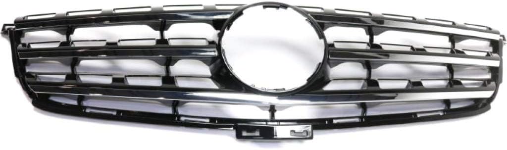 Black Plastic Grille Assembly with Chrome Molding B975