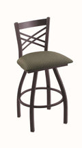 Black Wrinkle Finish 30x22 Bar Stool with 360 Swivel A177