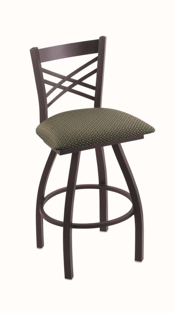 Black Wrinkle Finish 30x22 Bar Stool with 360 Swivel A177