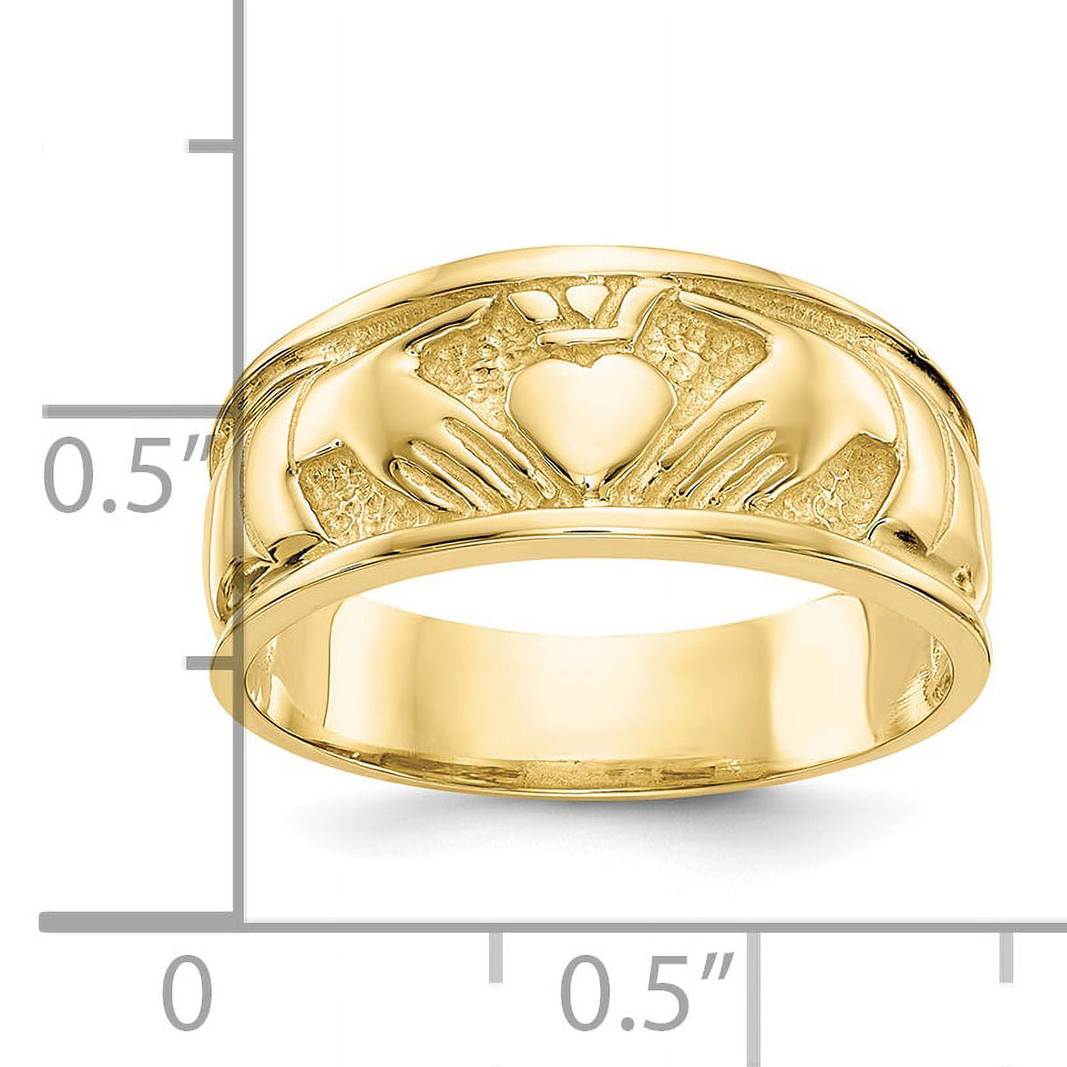 10K Yellow Gold Claddagh Ring M96114