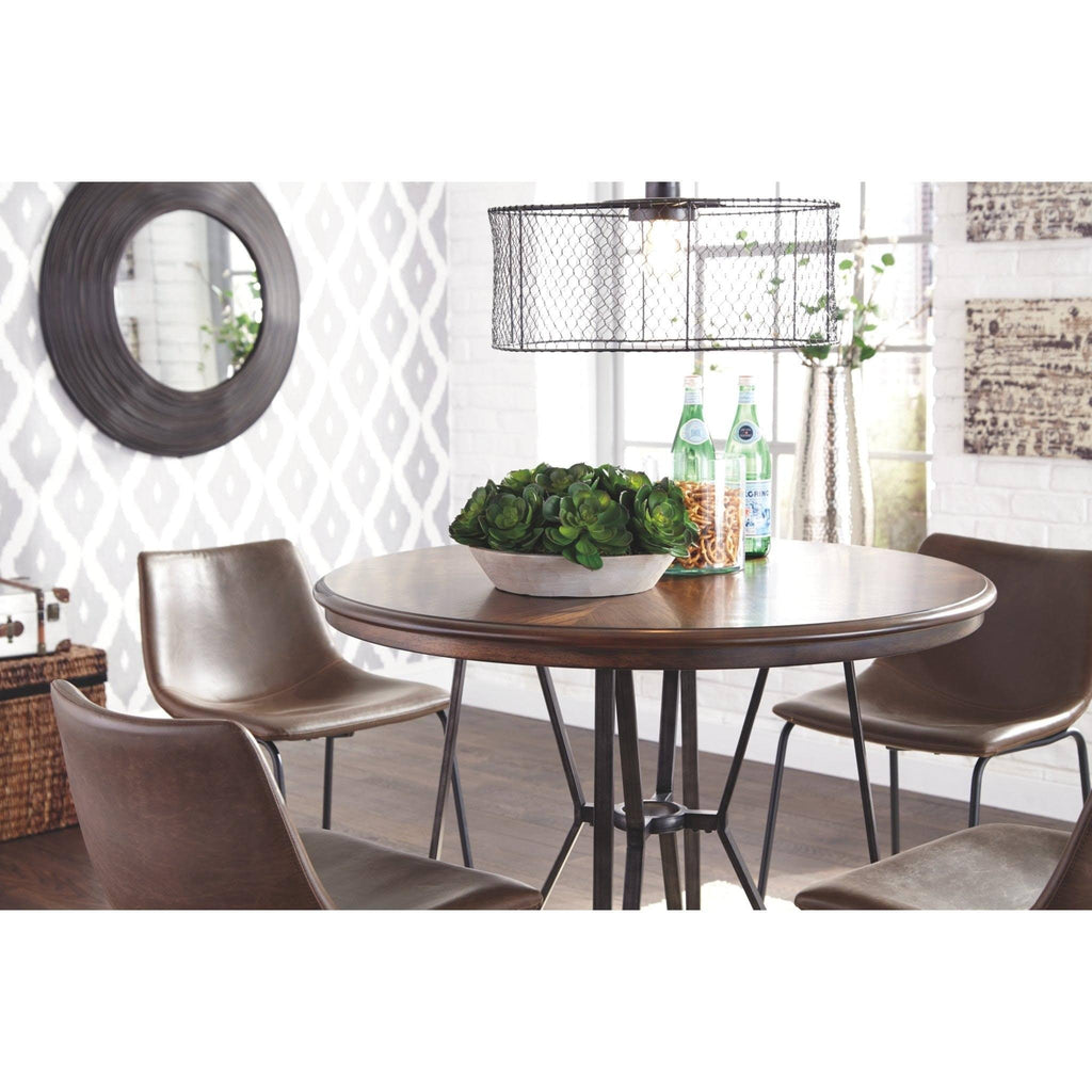 Round DRM Counter Table in Two-Tone Brown X10669