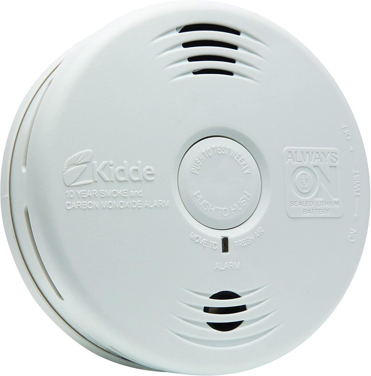 Combination Smoke & CO Alarm with Voice Alert, Lithium Battery Powered, Pack of 2 J163