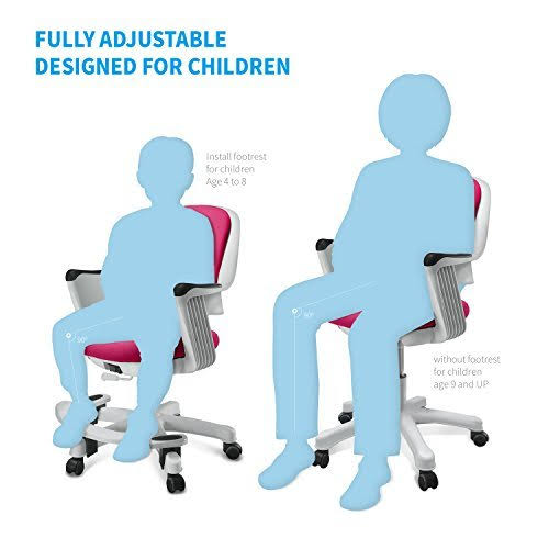 Rosie Pink Ergonomic Kids Desk Chair H228545