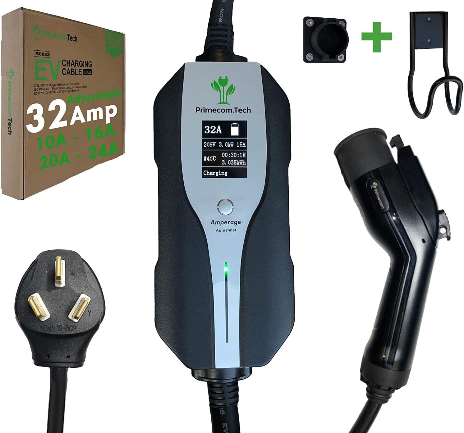 Level 2 Electric Vehicle Charger with 30Ft Cable I385