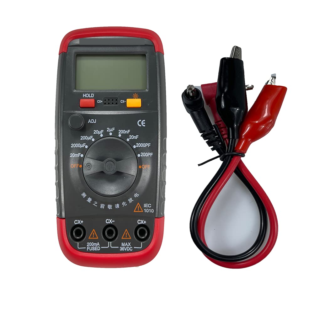 Capacitor Tester Capacitance Meter Handheld Digital with LCD Display, 0.1pF - 20000uF, Pack of 2 U4427