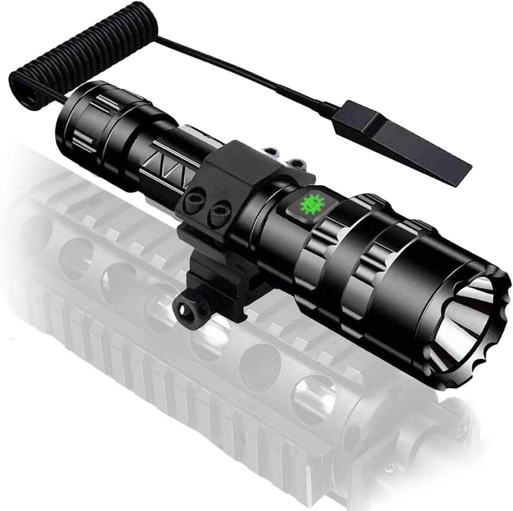 2 Pack Tactical Flashlight with Rail Mount, 4000 Lumen LED Weapon Light T359