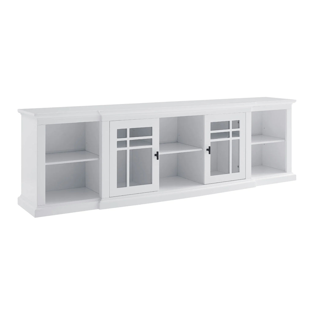 White Glass-Door TV Stand X493791