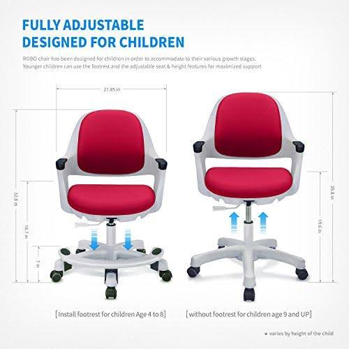 Rosie Pink Ergonomic Kids Desk Chair H228545
