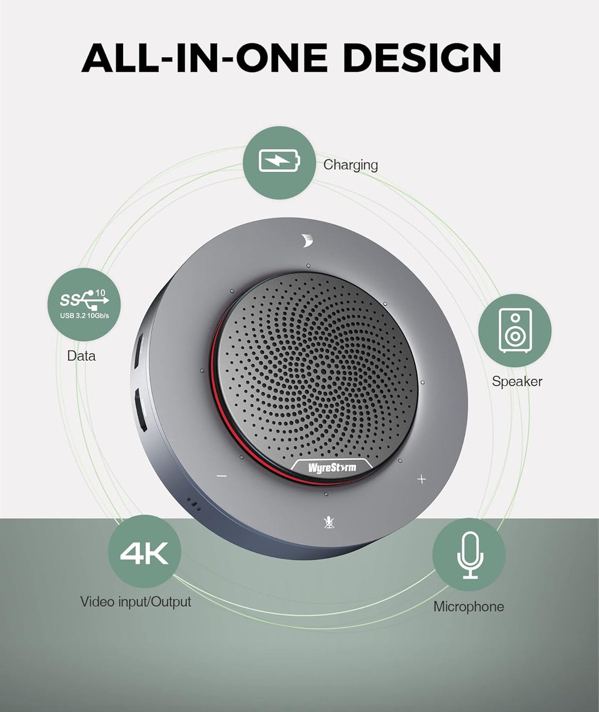 4X Noise-canceling Mic Conference Speaker with USB-C Docking Function U31555