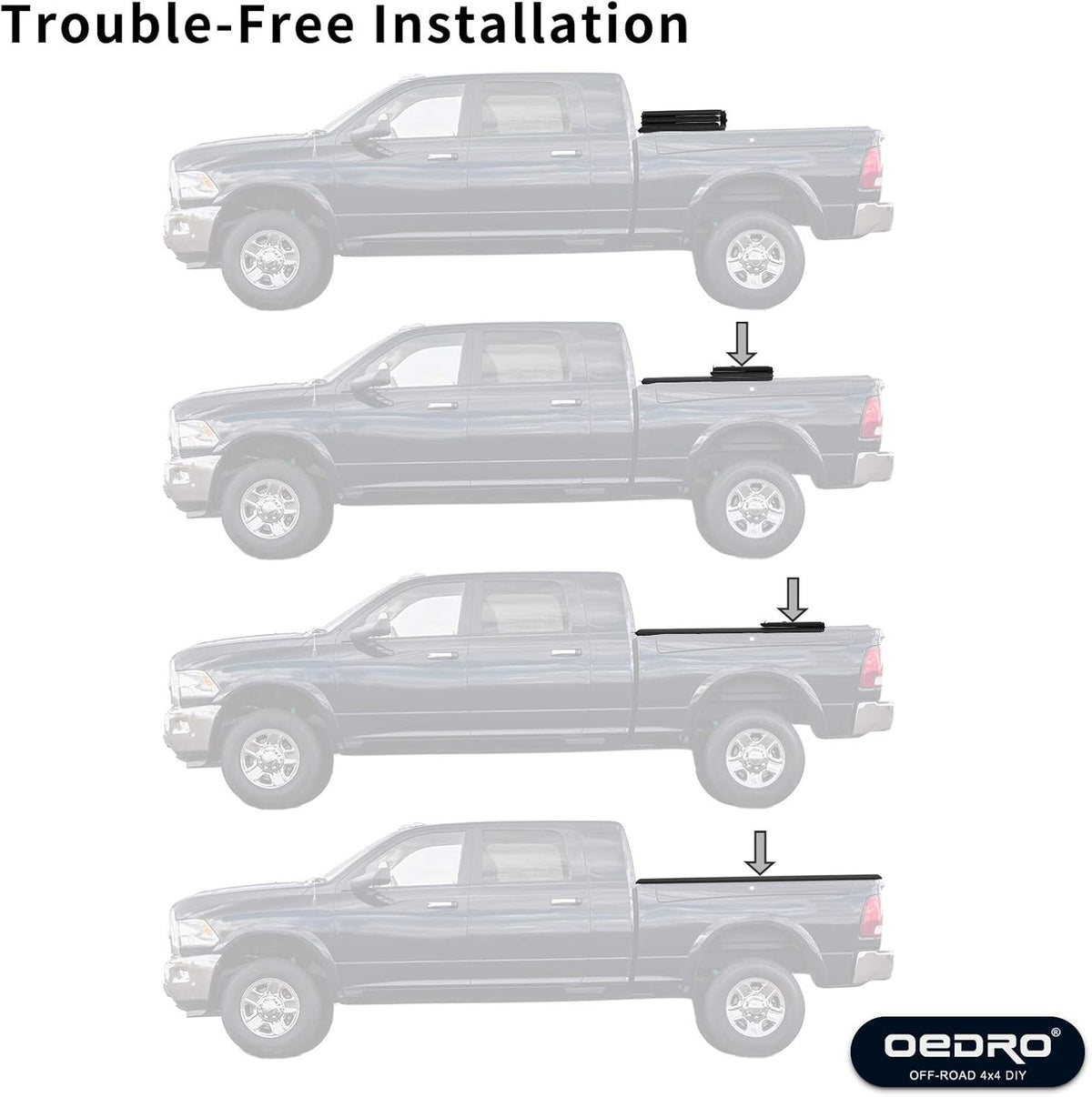 Soft Quad Fold Tonneau Cover Truck Bed Cover D7884