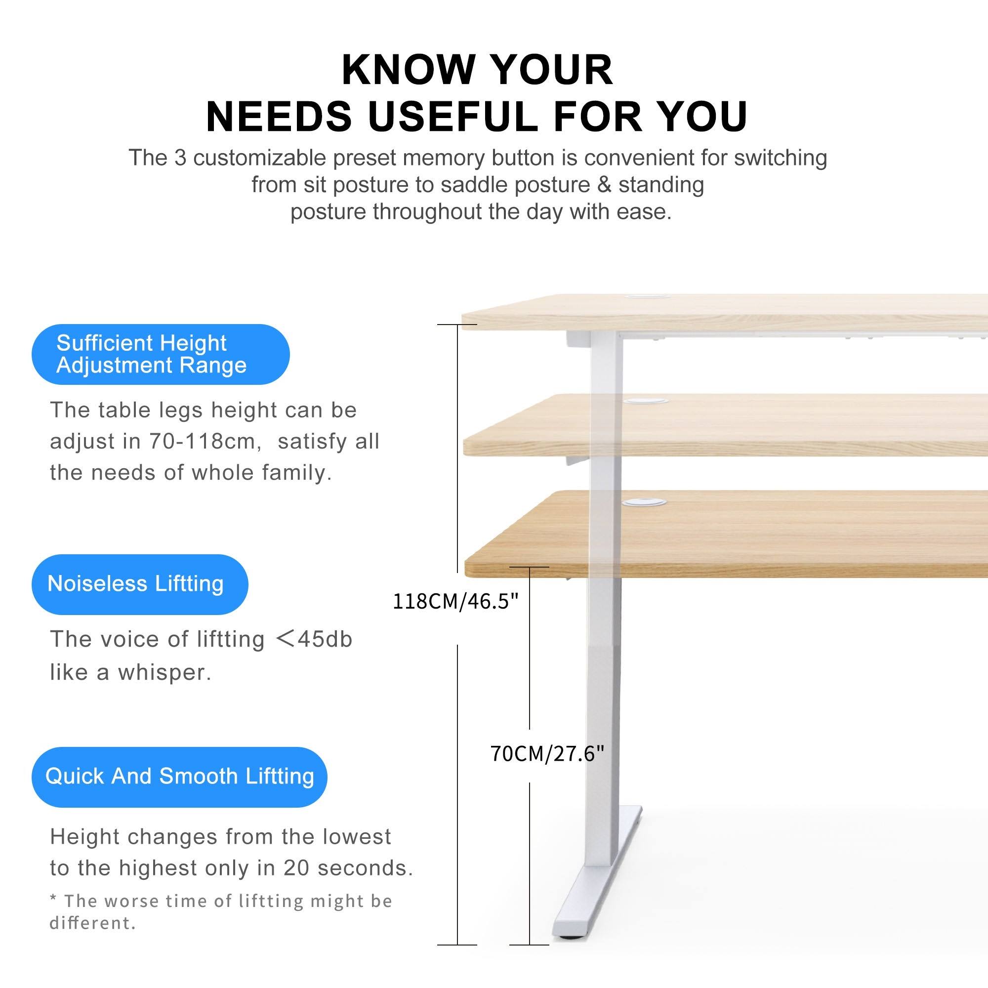L-Shaped Electric Height Adjustable Standing Desk P59927