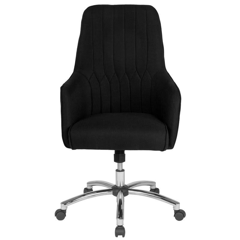 Black Fabric Upholstered High Back Chair H776