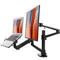 Adjustable Dual Monitor Arm Desk Stand with Laptop Tray X818