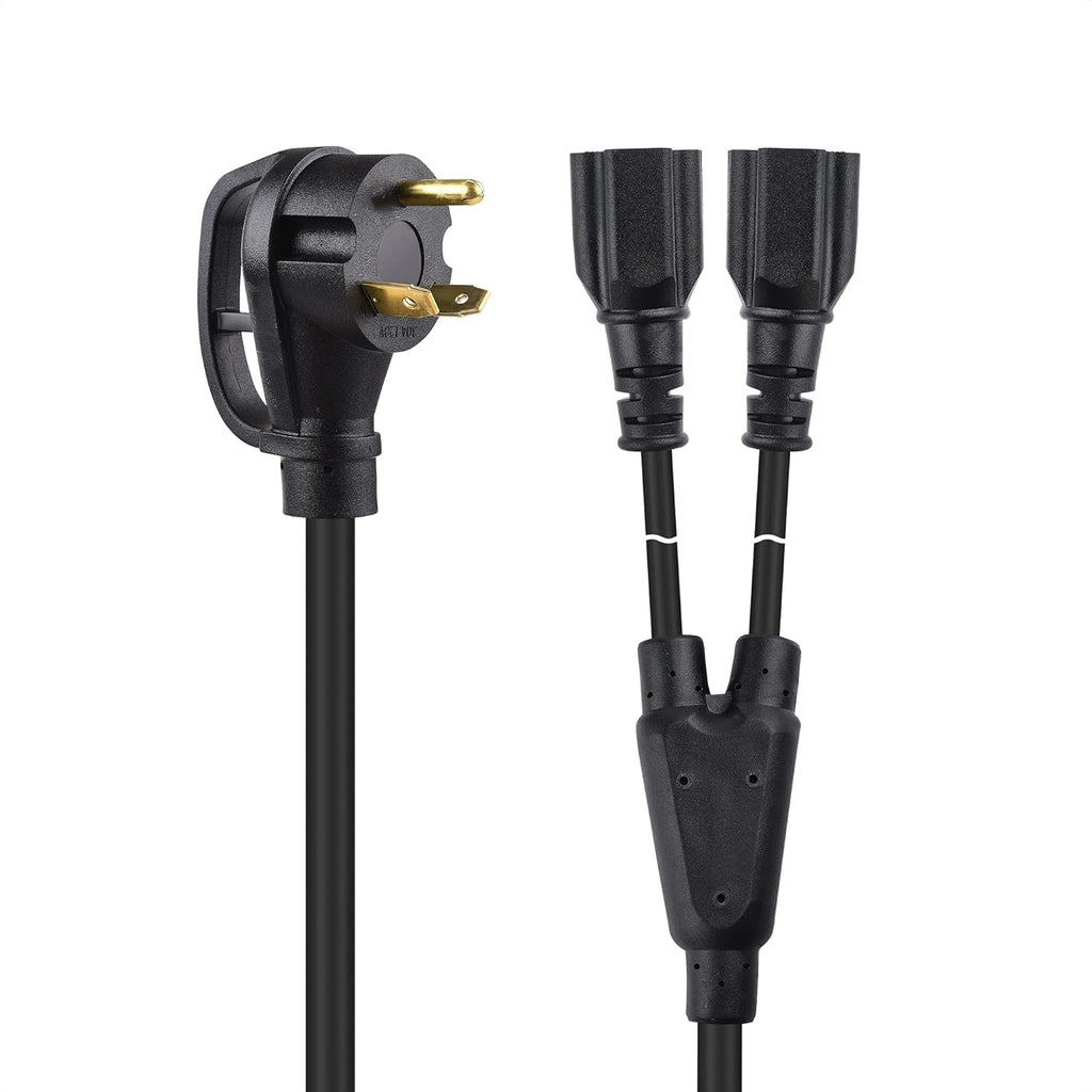 3 Prong 30 Amp Male to 20 Amp Female Adapter 2.5 Feet Pack of 2 W338
